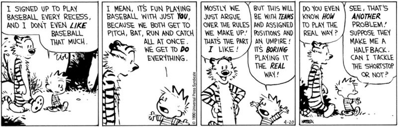 Illustration for article titled Calvin and Hobbes Showed The Trouble With Organized Sports And Father Figures